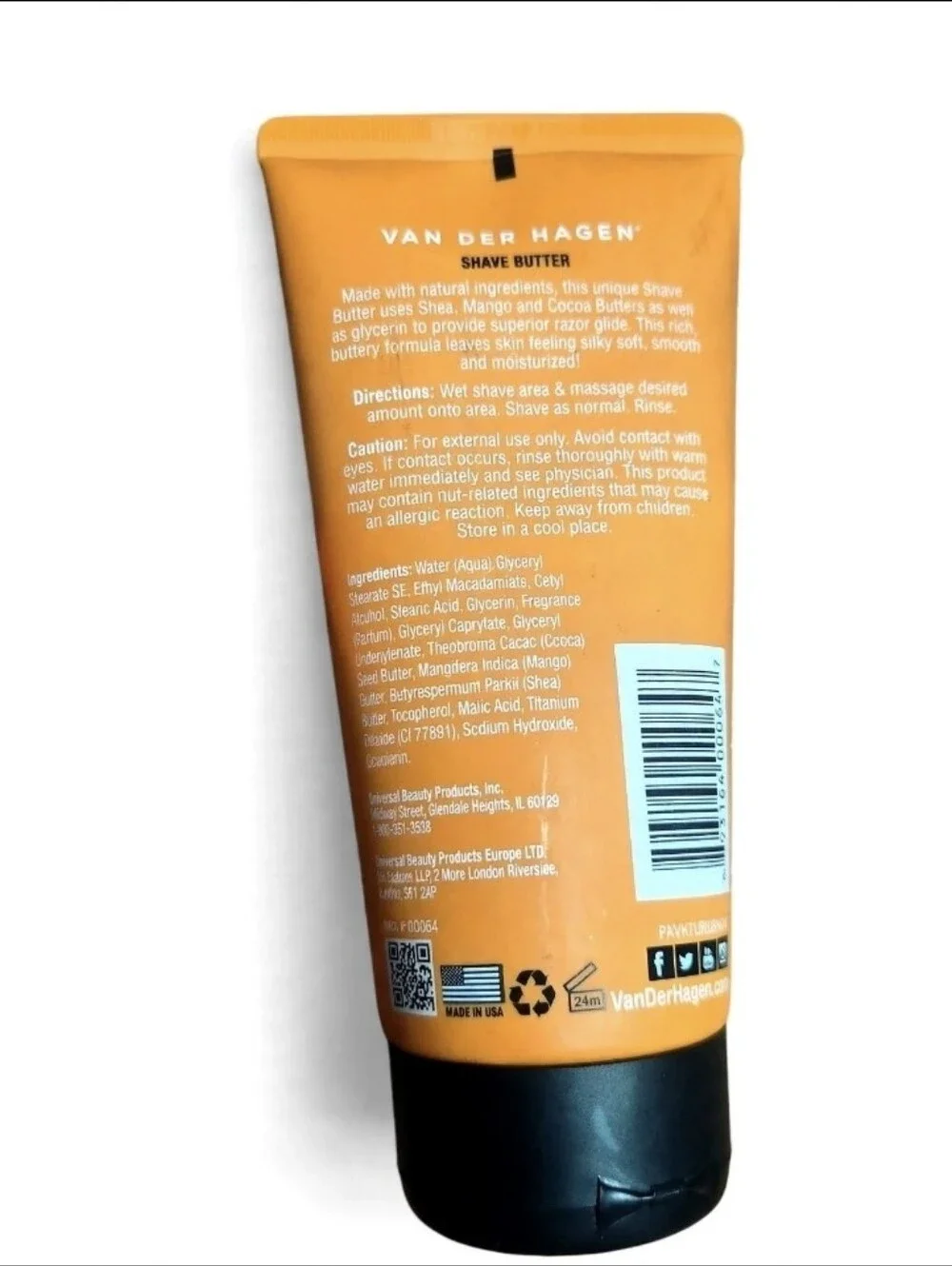 NEW Van Der Hagen Shave Butter 6 oz Moisturizing Shaving Cream
